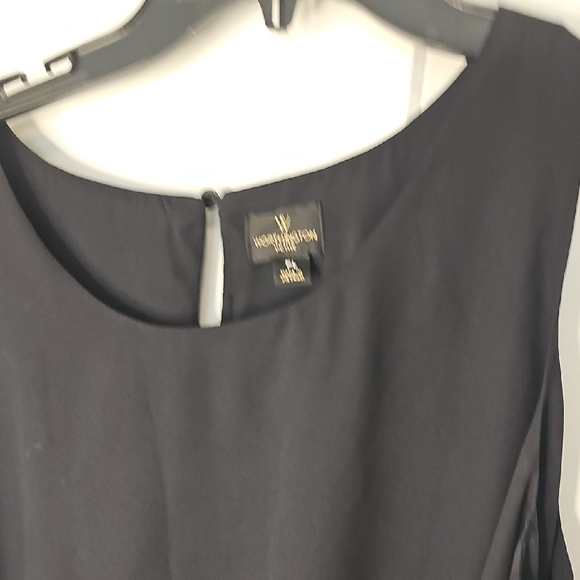 Worthington Black Sleeveless Blouse with White Trim - Picture 4 of 8